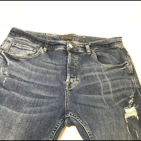 Zara Man distressed blue denim jeans size 36 - Picture 3 of 6